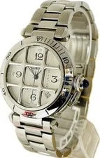 Cartier — Cartier Pasha Grid W31040H3 2379 Stainless Steel 38mm Silver Dial #WJW189 — Watch — resale