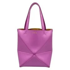 Loewe — Loewe Puzzle Fold Mini Shiny Calf Foldable Dust Auth — Handbag — resale