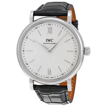 IWC — Portofino Silver Dial 8 Day Power Reserve Black Leather 5111-02 — Watch — resale