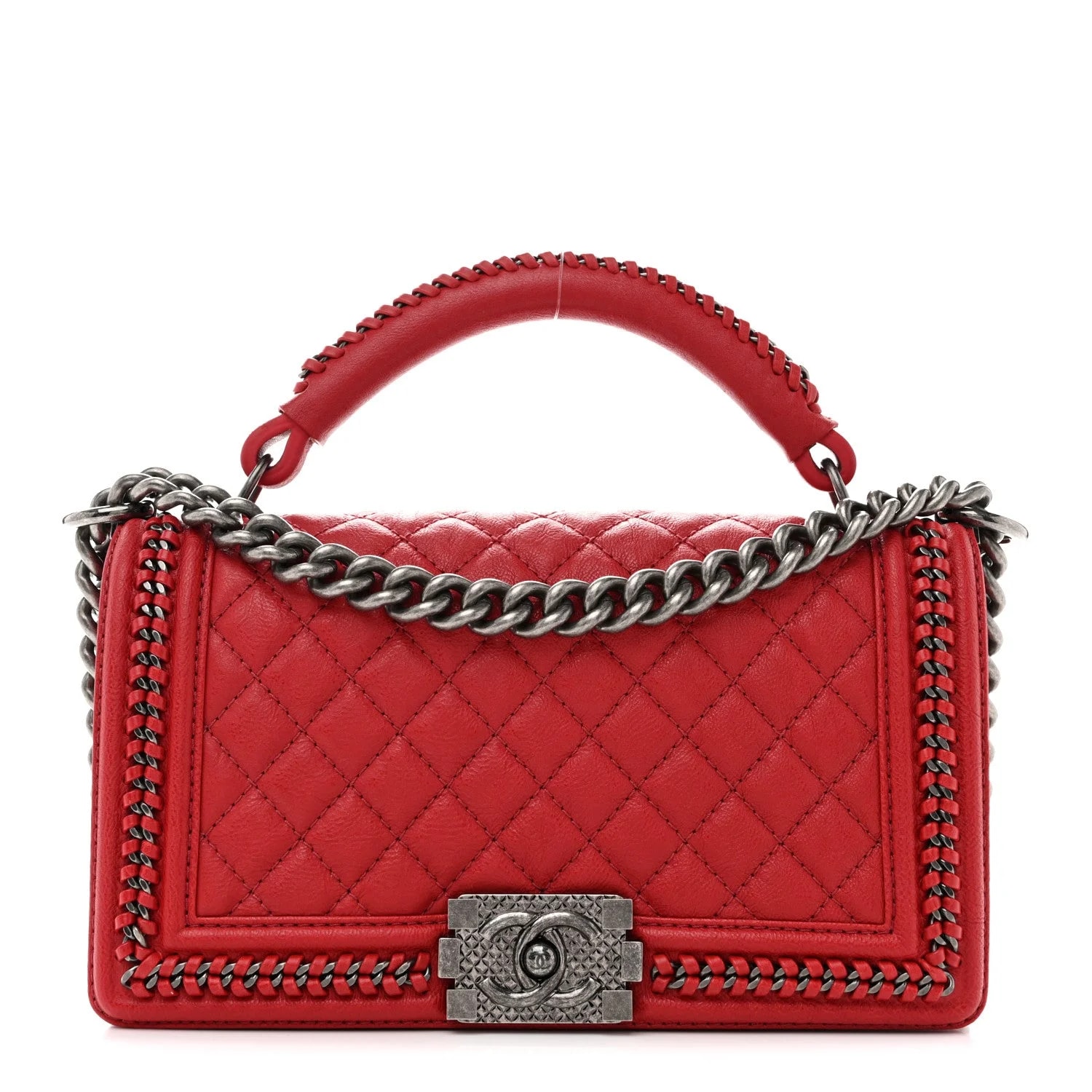Chanel — Medium Top Handle Boy Flap — Handbag — resale