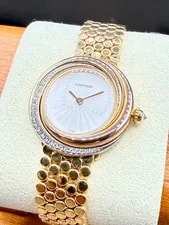 Cartier — Cartier Trinity 18K Tri-Color Gold, Factory Diamonds — Watch — resale