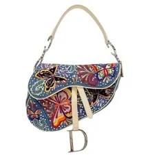 Dior — Dior Saddle Butterfly Embroidered and Bedazzled — Handbag — resale