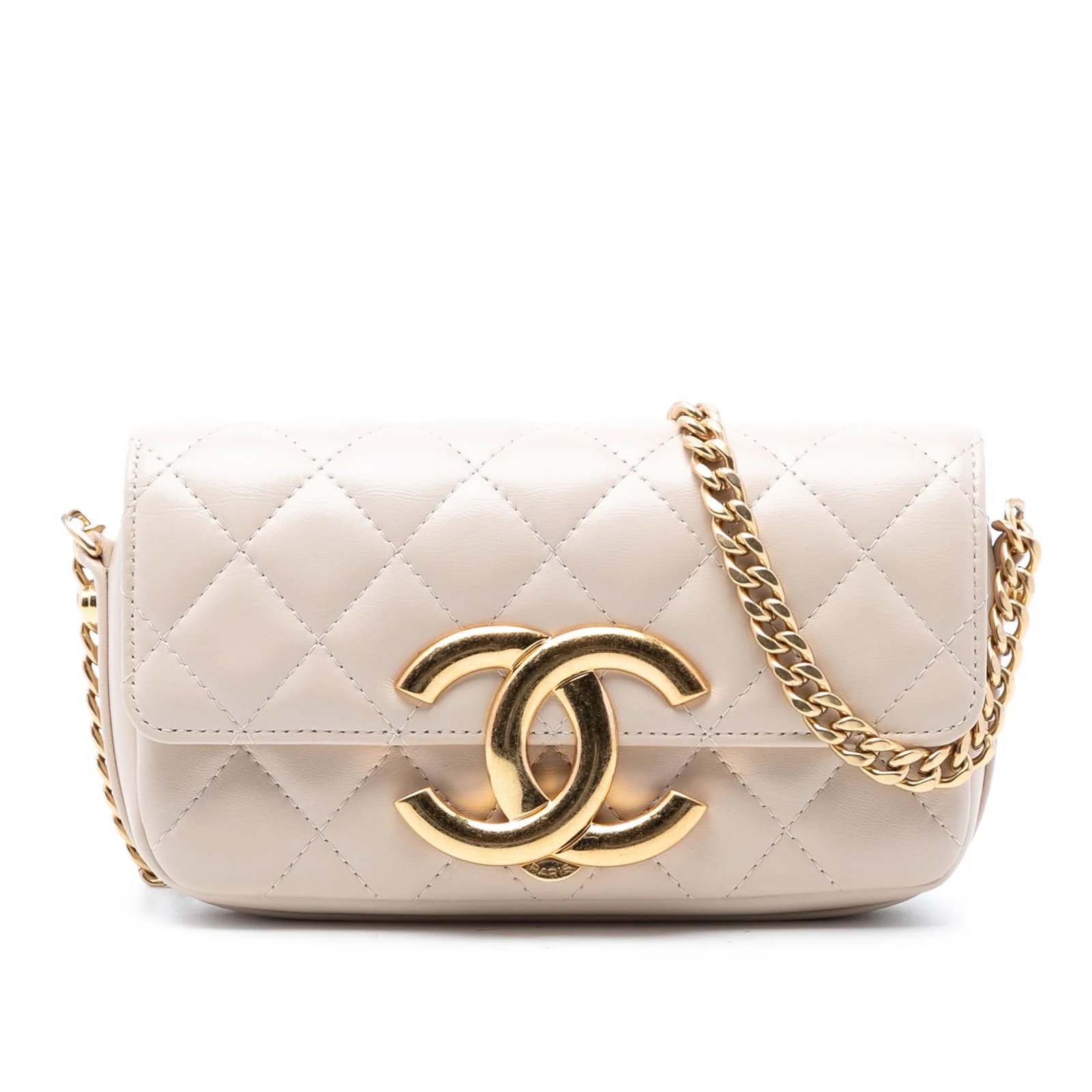 Chanel — Giant CC Flap Phone Holder With Chain — Handbag — resale