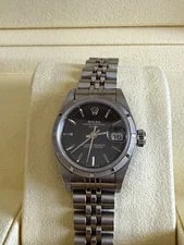 Rolex — Rolex Oyster Perp Date ’s Auto Black Dial Steel Bracelet 17.78 Cm Wrist Sz — Watch — resale