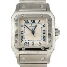 Cartier — Authentic Cartier Santos Galbe LM W20018D6 Stainless Steel Quartz #270-004-2... — Watch — resale