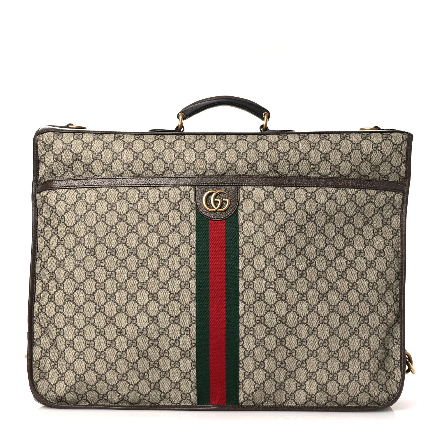 Gucci — Textured Dollar Web Ophidia Savoy Garment New Acero — Handbag — resale