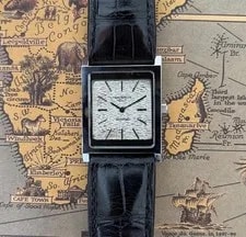 Patek Philippe — Patek Philippe Cal.175 Tank Style 18k Gold Dial Custom Steel Case W Box — Watch — resale