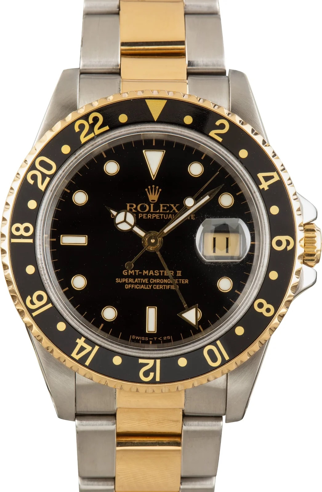 Rolex — Two Tone Rolex GMT-Master II Black Dial Ref 16713 — Watch — resale