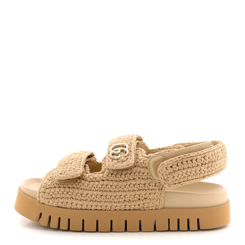 Gucci — Cotton Crochet GG 37 Sandstorm — Designer Shoe — resale