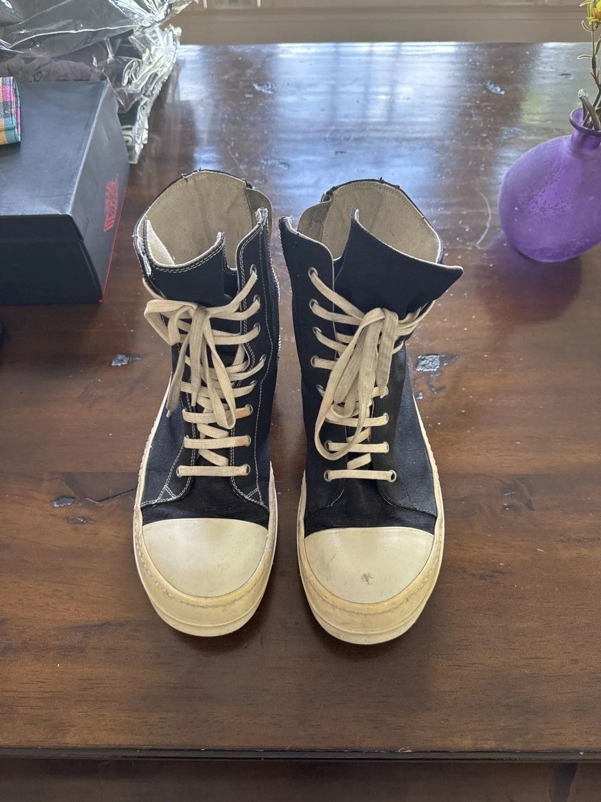 Rick Owens — Rick Owens Ramones Stitching Drop — Sneaker — resale