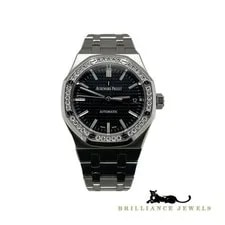 Audemars Piguet — Audemars Piguet Royal Oak 15451st Diamond Bezel Black Dial Steel — Watch — resale