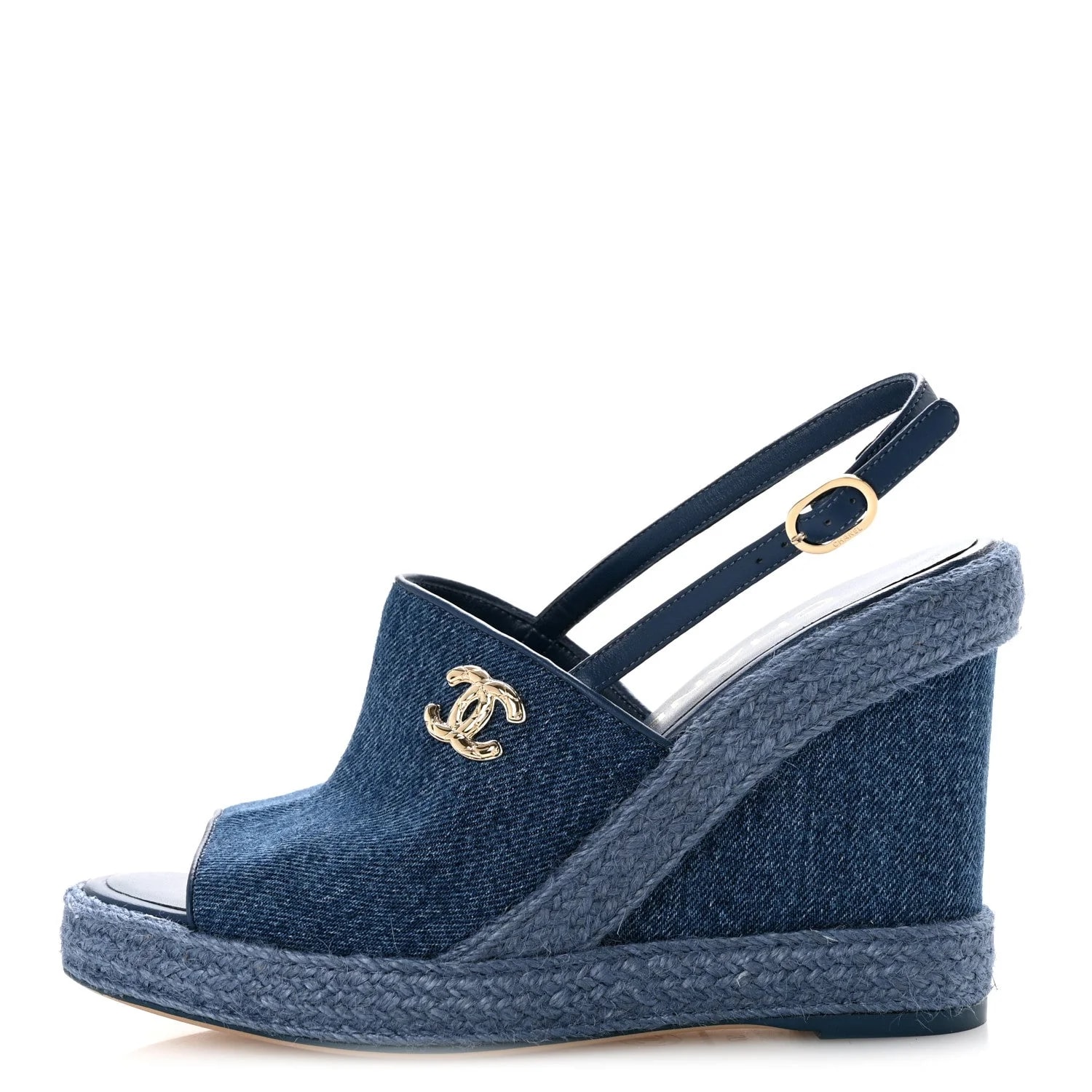Chanel — Washed Braided Cord Wedge 37 — Designer Shoe — resale