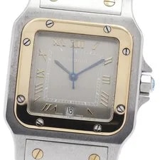 Cartier — Cartier Santos Galbe LM W20030C4 YG2 Tone Gray Dial Quartz Watch_914627 — Watch — resale