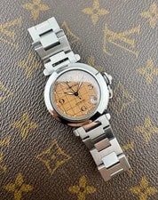 Cartier — Cartier Pasha C Automatic Salmon Dial Travel Box Original Swiss — Watch — resale