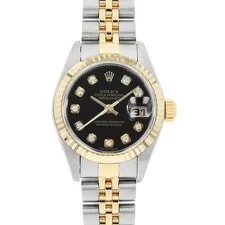 Rolex — Rolex Datejust 10P Diamond 79173G Black Y Number Second Hand — Watch — resale