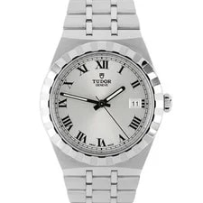 Tudor — 2024 Papers Tudor Royal Steel Silver Roman Numeral 38mm 28500 Notched BOX — Watch — resale