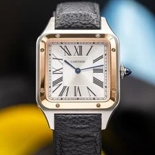 Cartier — Cartier Santos Dumont Rose Gold 31mm Silver Dial W2SA0019 — Watch — resale