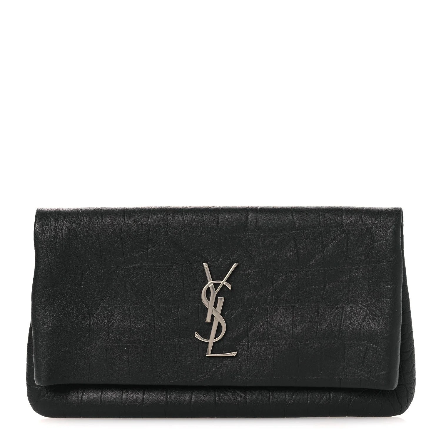 Saint Laurent — Embossed West Hollywood Fold Over — Handbag — resale