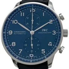 IWC — IWC Portugieser Chronograph IW371491 Blue Stainless Steel Automatic #OK988 — Watch — resale