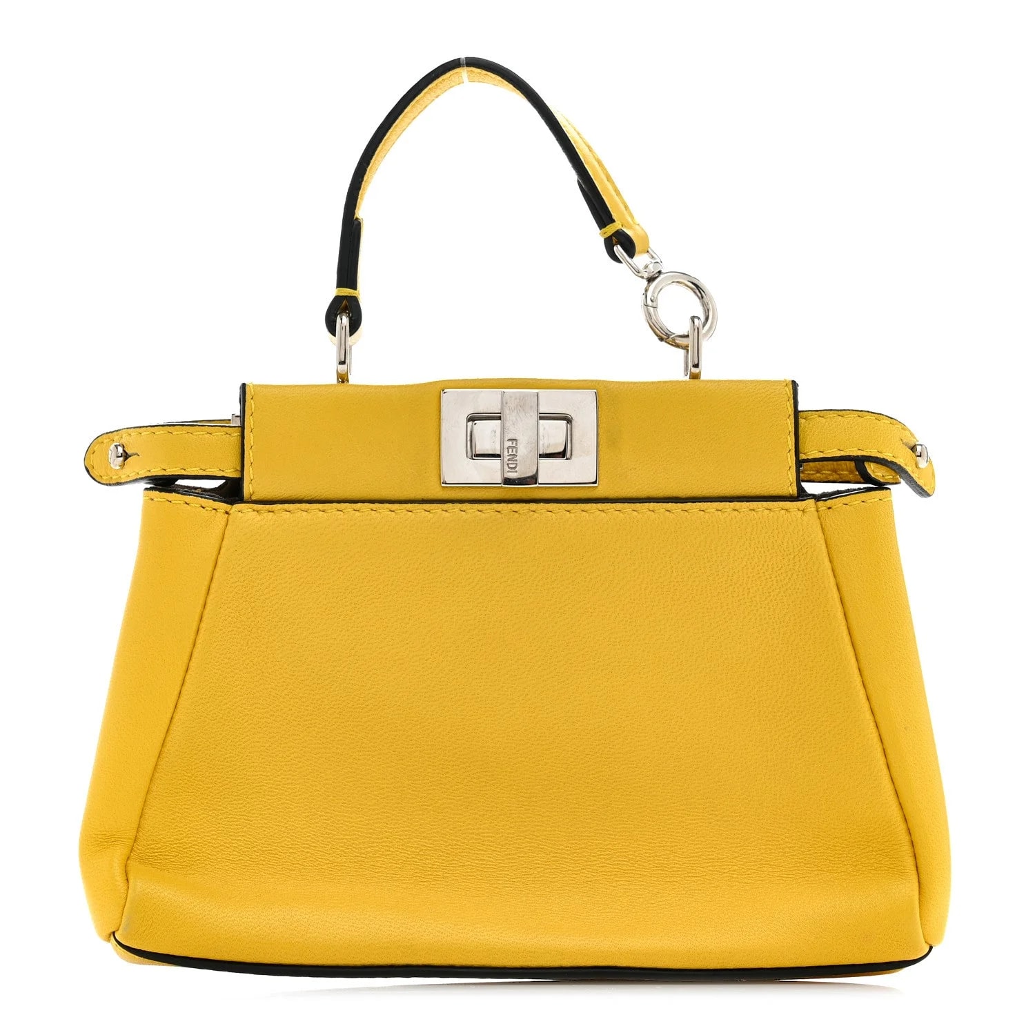 Fendi — Shiny Micro Peekaboo Iconic Satchel Sunflower — Handbag — resale