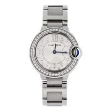 Cartier Ballon Bleu de Quartz Stainless Steel With Diamond Bezel