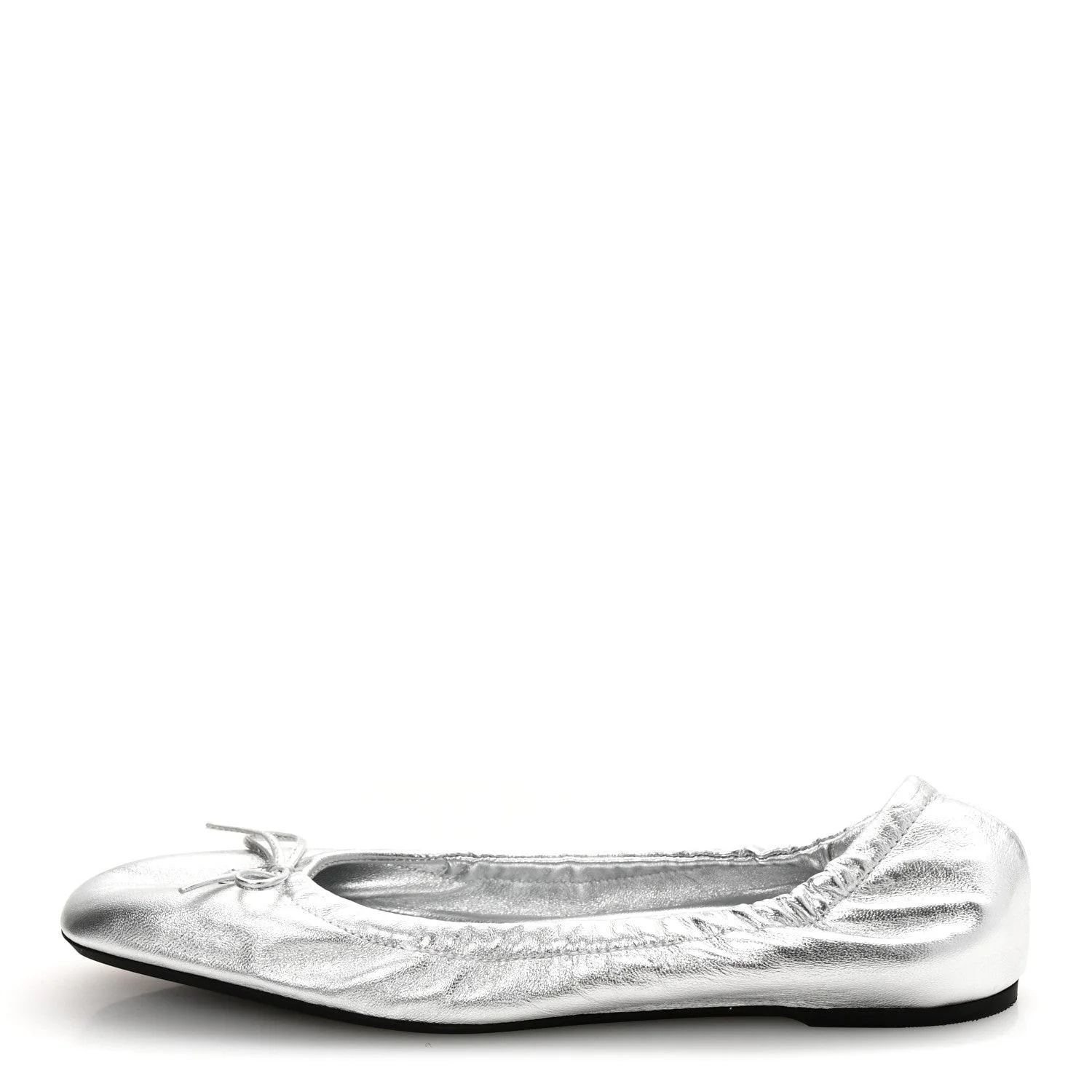 Valentino Garavani — Metallic Bow Ballerina 38.5 — Designer Shoe — resale