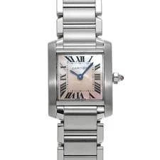 Cartier — Cartier Tank W51028Q3 ( 2384) 25mm Stainless Steel Pink #WW7636 — Watch — resale