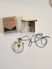 Heuer — *AS Is-needs Repair* VTG Heuer Silver Tone Stopwatch #8037 Original BOX *Read* — Watch — resale