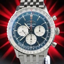 Breitling — Breitling Navitimer B01 Chronograph AB0137 Blue 46m Bracelet & Warranty — Watch — resale