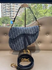 Dior — Dior Saddle , All-over Embroidered (25.5×20 ×4.5)cm — Handbag — resale
