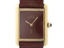 Cartier — Cartier Must Tank LM 1975713 Silver925 / Leather 23.5mm Bordeaux Dial #DW641 — Watch — resale