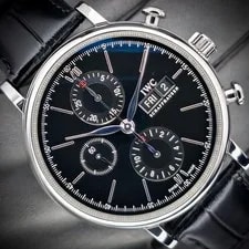 IWC — IWC Portofino Chronograph | REF. IW391008 | Black Dial | BOX & Papers — Watch — resale