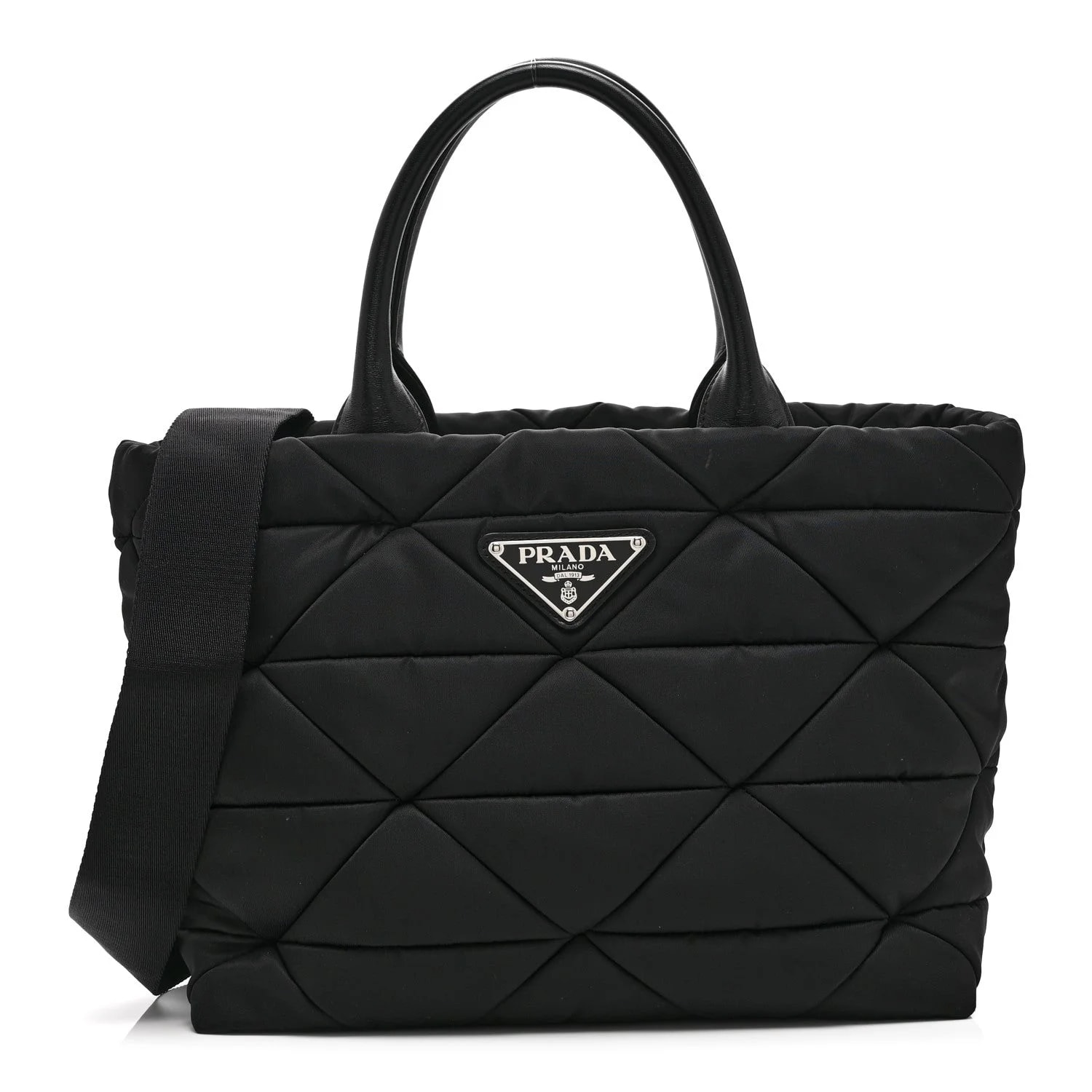 Prada — Triangle Padded Small Double Handled Zip — Handbag — resale