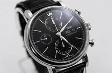 IWC — IWC Portofino Chronograph 42mm Black Dial IW391008 Box & Papers — Watch — resale