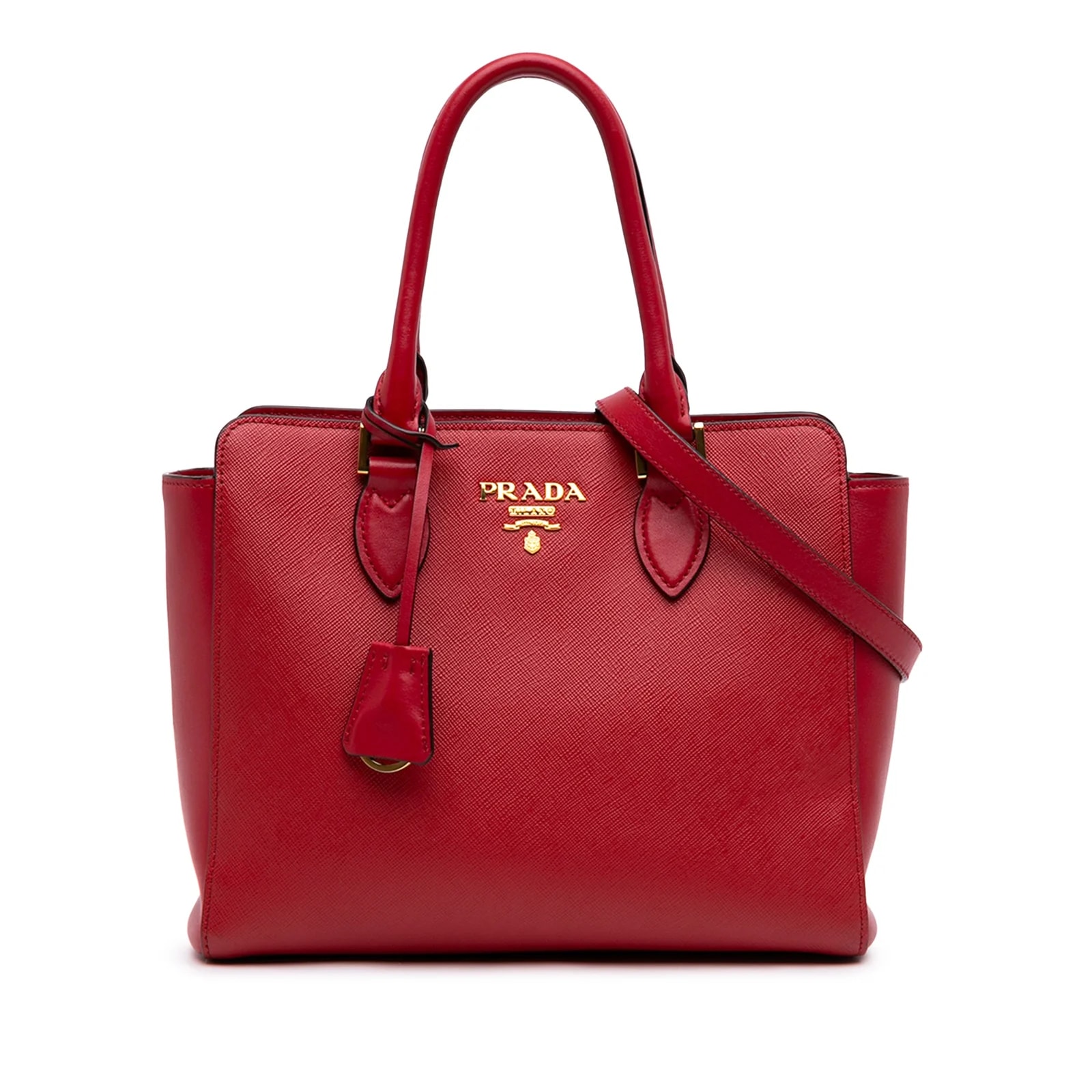 Prada — Soft Calf Trimmed Convertible — Handbag — resale