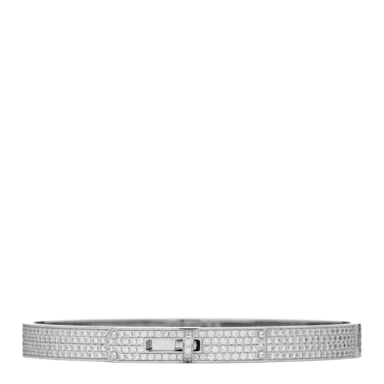 Hermès — 18K White Gold Kelly Full Pave — Jewelry — resale