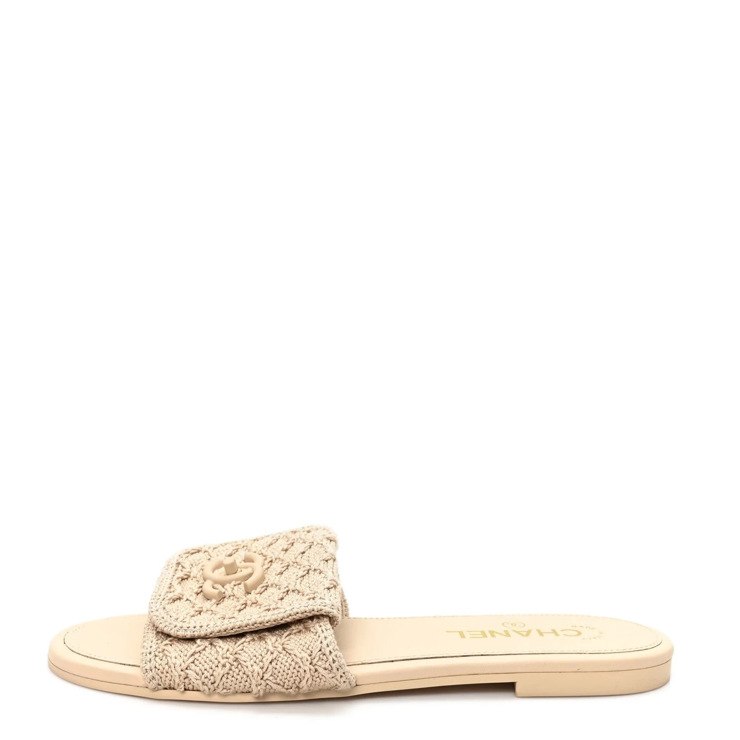 Chanel — Crochet CC Mules 38.5 — Designer Shoe — resale