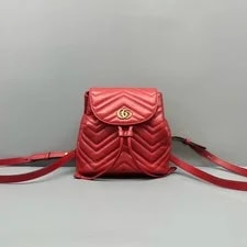 Gucci — Gucci GG Marmont Chevron Quilt Backpack — Handbag — resale