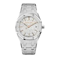 Audemars Piguet — Audemars Piguet Royal Oak 34MM Silver Index Hour Markers Dial White Gold — Watch — resale