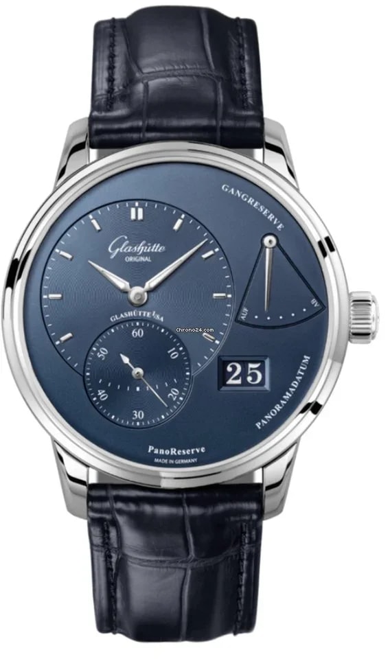 Worldofluxuryus — Glashutte Original Pano Matic Lunar Stainless Steel — Watch — resale