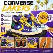 Converse — Size 12 - Chinatown Market X Converse Pro High Lakers Championship — Sneaker — resale