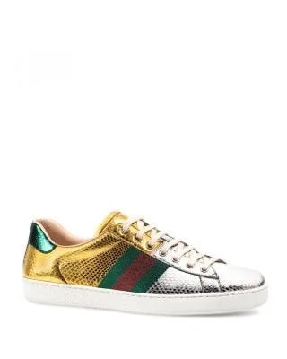 Gucci — Gucci New Ace Metallic . Size 8. US — Sneaker — resale