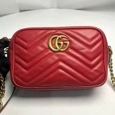 Gucci — Gucci GG Marmont Mini Matelasse Camera Crossbody — Handbag — resale