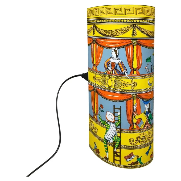 Fornasetti, Piero Fornasetti — 1990s "Commedia dell'Arte" Lamp By Piero Fornasetti for Antonange — Furniture — resale