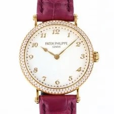 Patek Philippe Calatrava 7200 / 200R-001 Rose Gold Leather Diamond #YKW113