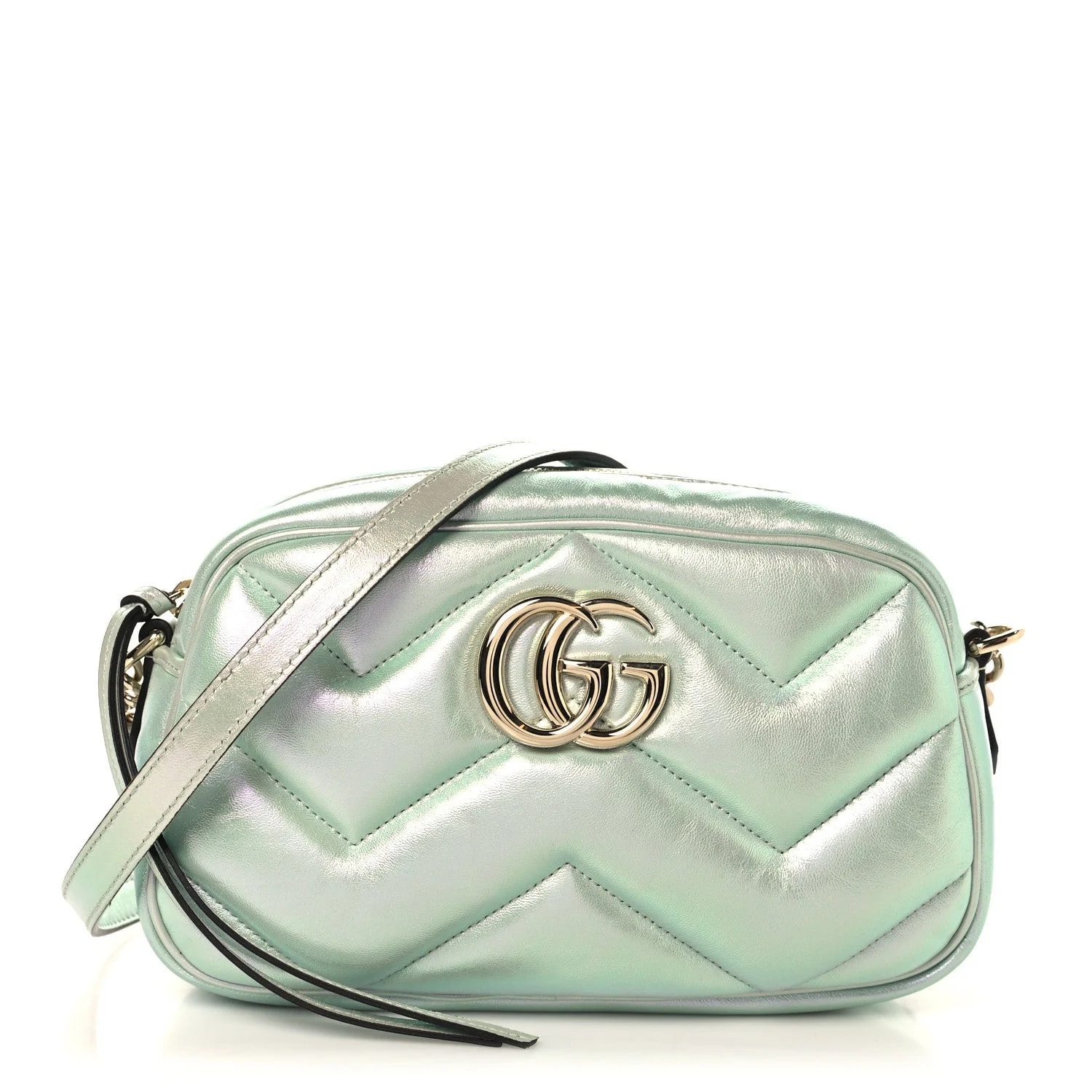 Gucci — Chevron Matelasse Small GG Marmont Chain Salvy — Handbag — resale