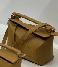 Loewe — Loewe Small Puzzle Edge in Soft Grained Sahara Color — Handbag — resale