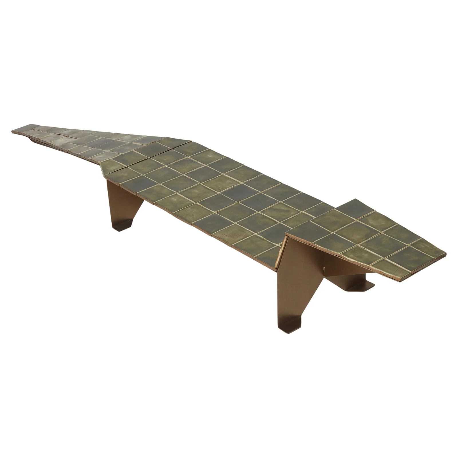 Alligator x Bussoga Modern Outdoor Furniture in Steel and Artisan Ceramic Tiles — Furniture — resale