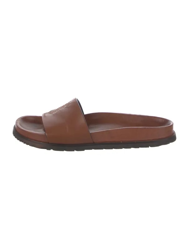 Saint Laurent — Embroidered Accent Slides — Designer Shoe — resale