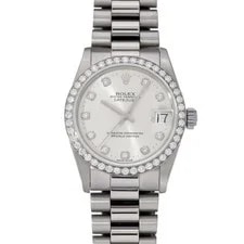 Rolex — Rolex Datejust 68289G 31mm White Gold Silver #WW752 — Watch — resale